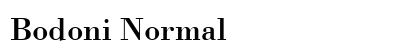 Bodoni Normal preview
