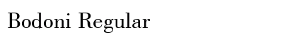 Bodoni Regular Preview