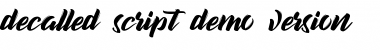 decalled script Regular Font