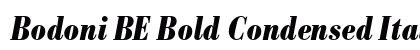 Bodoni BE Bold Condensed Italic Preview