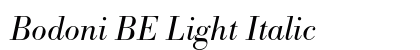 Bodoni BE Light Italic Preview