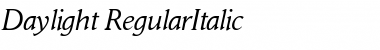 Daylight RegularItalic Font