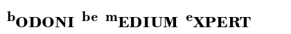 Bodoni BE Medium Expert Preview
