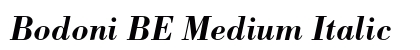 Bodoni BE Medium Italic Preview