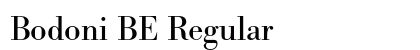 Bodoni BE Regular Preview