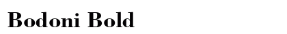 Bodoni Bold Preview