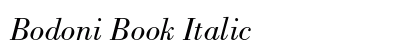 Bodoni Book Italic Preview