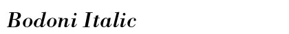 Bodoni Italic Preview