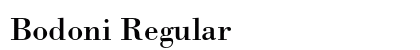 Bodoni Regular Preview