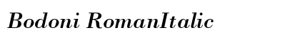 Bodoni RomanItalic Preview