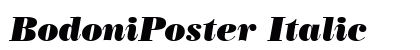 BodoniPoster Italic Preview
