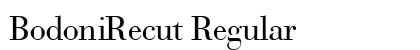 BodoniRecut Regular preview