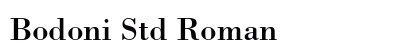 Bodoni Std Roman Preview