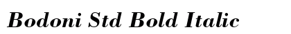 Bodoni Std Bold Italic Preview