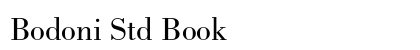 Bodoni Std Book Preview