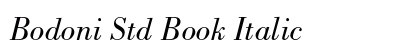 Bodoni Std Book Italic Preview