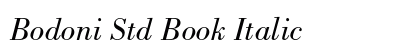 Bodoni Std Book Italic Preview