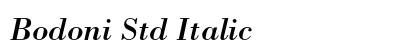 Bodoni Std Italic Preview