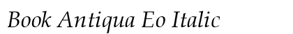 Book Antiqua Eo Italic preview
