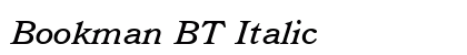 Bookman BT Italic Preview