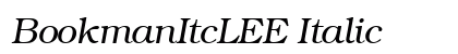 BookmanItcLEE Italic Preview