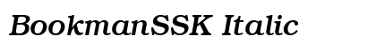 BookmanSSK Italic Preview