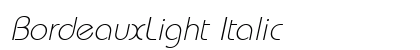 BordeauxLight Italic Preview