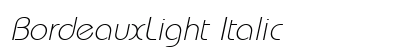 BordeauxLight Italic Preview