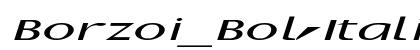 Borzoi_BoldItalic Normal preview