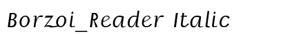 Borzoi_Reader Italic preview
