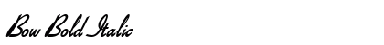 Bow Bold Italic Preview