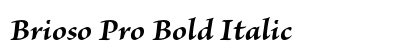Brioso Pro Bold Italic Preview