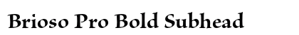 Brioso Pro Bold Subhead Preview