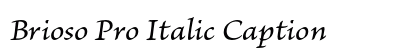Brioso Pro Italic Caption Preview