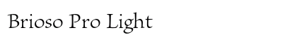 Brioso Pro Light Preview