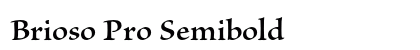 Brioso Pro Semibold Preview