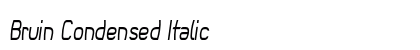 Bruin Condensed Italic Preview