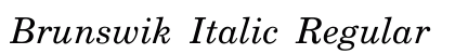 Brunswik Italic Regular Preview