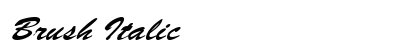 Brush Italic preview