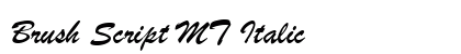 Brush Script MT Italic Preview
