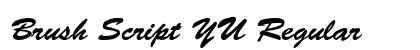 Brush Script YU Regular preview