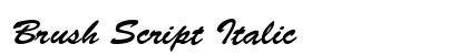 Brush Script Italic Preview