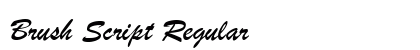 Brush Script Regular preview