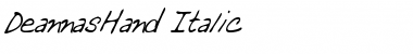 DeannasHand Italic Font