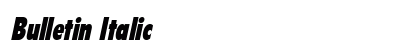 Bulletin Italic Preview