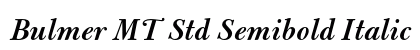 Bulmer MT Std Semibold Italic Preview