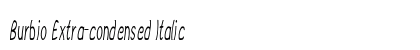 Burbio Extra-condensed Italic Preview