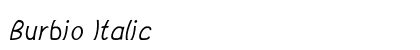 Burbio Italic preview