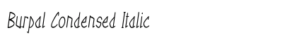 Burpal Condensed Italic Preview