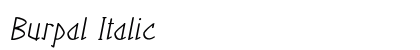 Burpal Italic preview